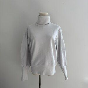 Agolde Oversized Turtleneck Sweatshirt In White | Women’s Size Small